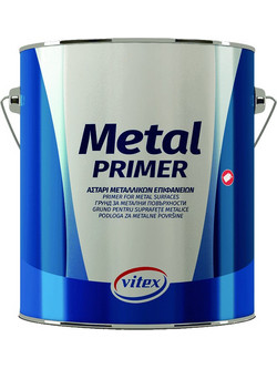 Vitex Metal Primer Ακρυλικό Αστάρι Διαλύτου Λευκό 2.5lt