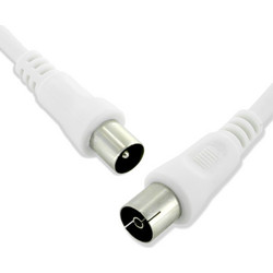 Powertech Καλώδιο Κεραίας Coax Male to Coax Female 1.5m White CAB-V001