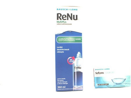 Bausch & Lomb Soflens Comfort Φακοί Επαφής Υδρογέλης 6τμχ + 1 Υγρό ReNu 360ml