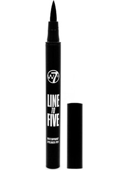 W7 Line To Five Black Αδιάβροχο Στυλό Eyeliner