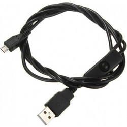 Micro USB Power Cable with ON/OFF switch for Raspberry Pi