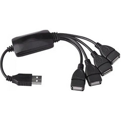 Powermaster Cable USB Hub 2.0 USB-A με 4 Θύρες USB-A
