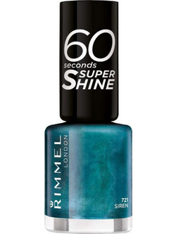Rimmel 60 Seconds Super Shine 721 Siren Gloss Βερνίκι Νυχιών Μακράς Διαρκείας Quick Dry 8ml