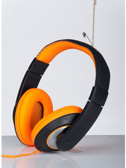 Grundig Neon Ενσύρματα Ακουστικά On Ear Μαύρα Πορτοκαλί