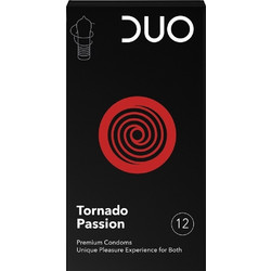 DUO Tornado Passion Προφυλακτικά με Ραβδώσεις & Λιπαντικό 12τμχ