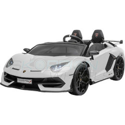 Skorpion Wheels Lamborghini Aventador SVJ Ηλεκτροκίνητο Παιδικό Αυτοκίνητο Διθέσιο με Τηλεχειριστήριο 12V Λευκό