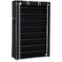 Songmics Παπουτσοθήκη Υφασμάτινη Μαύρη Μ88xΠ28xΥ160cm RXJ36H