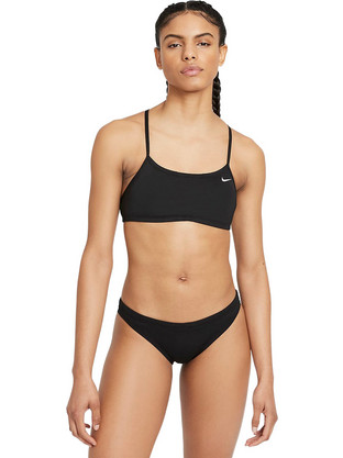 Nike Racerback Set Αθλητικό Γυναικείο Μαγιό Bikini Set Μαύρο NESSA211-001
