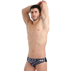 Arena Briefs Marbled Αθλητικό Ανδρικό Μαγιό Σλιπ Μαύρο Λευκό 005554-550