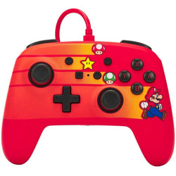 PowerA 1526539-01 Speedster Mario Wired Controller PC & Switch Red