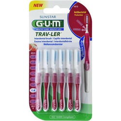 Gum 1612 Trav-ler Μεσοδόντια Βουρτσάκια 1.4mm Φούξια 2x6τμχ