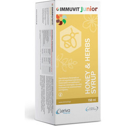 Leriva Immuvit Honey & Herbs Φυτικό Σιρόπι για Ερεθισμένο Λαιμό για Παιδιά 150ml