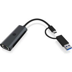 RaidSonic Icy Box IB-LAN301-C3 Ενσύρματος Ethernet USB-C Αντάπτορας Δικτύου 1Gbps