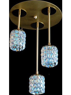 Swarovski Zic Κρεμαστό Φωτιστικό Οροφής με Κρύσταλλα Τρίφωτο D2-80087-2463-02