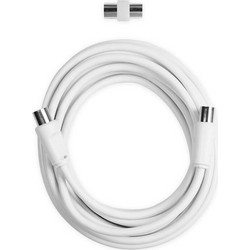 SBS Καλώδιο Κεραίας Coax Male to Coax Female 3m White