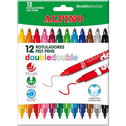 Alpino Double Μαρκαδόροι Ζωγραφικής Σετ 12 Χρώματα