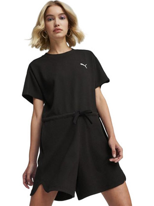 Puma HER Short Γυναικεία Ολόσωμη Φόρμα Κοντομάνικη Μαύρη 677891-01