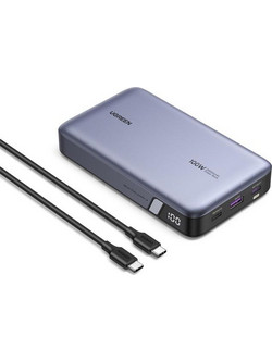 Ugreen PB720 Power Bank 20000mAh 100W με Θύρα USB-A & 2 Θύρες USB-C Quick Charge 3.0 Grey