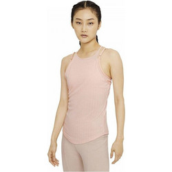 Nike Yoga Pointelle Γυναικείο Αθλητικό T-Shirt Nude DA0764