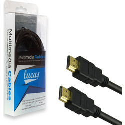 Lucas Καλώδιο HDMI 1.4 HDMI Male to HDMI Male 5m Black