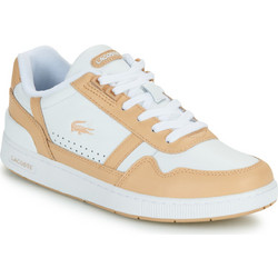 Lacoste T-CLIP Γυναικεία Sneakers Λευκά Μπεζ 47SFA00642J8