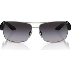 Prada PS50ZS 1BC09U Ανδρικά Γυαλιά Ηλίου Τετράγωνα Μεταλλικά Ασημί με Μαύρο Degradee Φακό