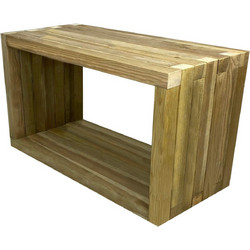 Tesias Wooden Products Τραπεζάκι Κήπου Ορθογώνιο Τραπεζάκι Κήπου Ξύλινο Καφέ 90x32x40cm 1264
