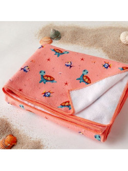 Kiokids Tortuga Παιδική Πετσέτα Microfiber Ροζ 75x150cm