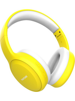 Pantone WH008 Ασύρματα Bluetooth Ακουστικά Over Ear Κίτρινα