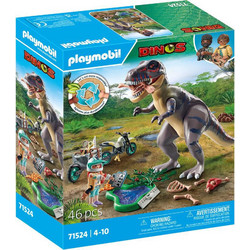 Playmobil Dinos T-Rex & Εξερευνητής με Μοτοσικλέτα για 4-10 Ετών 71524