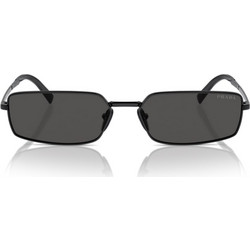 Prada PRA60S 1AB5S0 Ανδρικά Γυαλιά Ηλίου Ορθογώνια Μεταλλικά Μαύρα με Μαύρο Polarized Φακό