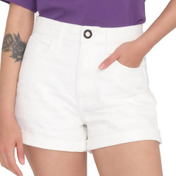 Volcom Weellow Γυναικείο Σορτς Τζιν Ψηλόμεσο Λευκό B2012300-SWH