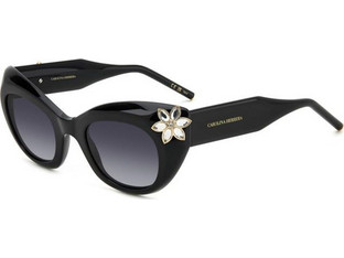 Carolina Herrera HER0215/S 807/9O Γυναικεία Γυαλιά Ηλίου Cat Eye Κοκάλινα Μαύρα με Μαύρο Degradee Φακό