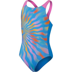 Speedo Printed Pulseback Αθλητικό Παιδικό Μαγιό Ολόσωμο για Κορίτσι Μπλε 8003135-15748