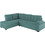HomeMarkt Jade Γωνιακός Καναπές Κρεβάτι Αριστερή Γωνία Βελούδινος Πράσινος 250x180x88cm HM3144.04L