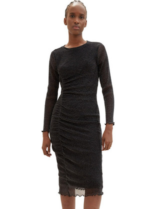 Tom Tailor Midi Φόρεμα για Γάμο / Βάπτιση Μαύρο 1039386-34029
