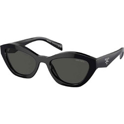 Prada PRA02S 16K08Z Ανδρικά Γυαλιά Ηλίου Πολυγωνικά Κοκάλινα Μαύρα με Μαύρο Polarized Φακό