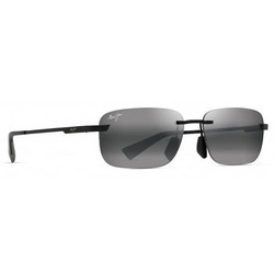 Maui Jim 624-02 Ανδρικά Γυαλιά Ηλίου Ορθογώνια Μεταλλικά Μαύρα με Μαύρο Polarized Φακό