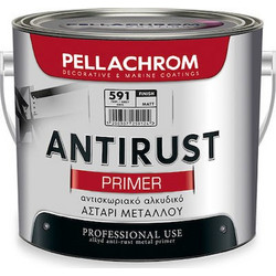 Pellachrom Antirust Primer Αντισκωριακό Αστάρι Λευκό Ματ 0.35lt