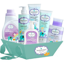 Pharmasept Tol Velvet Baby Mild Bath 500ml + Extra Calm Cream 150ml + Baby Care Mild Laundry Detergent 1lt + Mild Dishwash 400ml + Micellar Water 300ml