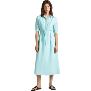 Pepe Jeans Emery Midi Καλοκαιρινό Καθημερινό Φόρεμα Τιρκουάζ PL953472-508
