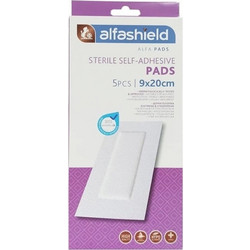 Alfashield Alfa Pads Αποστειρωμένα Αυτοκόλλητα Επιθέματα 9x20cm 5τμχ