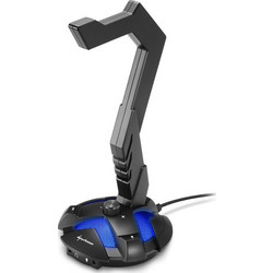 Sharkoon X-Rest 7.1 Επιτραπέζια Βάση Ακουστικών Gaming με RGB & Κάρτα Ήχου Black