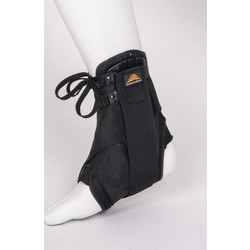 Medical Brace Επιστραγαλίδα με Ιμάντες & Μπανέλες Μαύρη MB6910