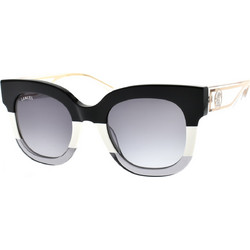Lancel LA91023 C01 Γυναικεία Γυαλιά Ηλίου Τετράγωνα Κοκάλινα Μαύρα με Μαύρο Polarized Φακό
