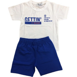 Cotton Planet Παιδικό Σετ για Αγόρι Καλοκαιρινό Λευκό Royal Blue 4121-010