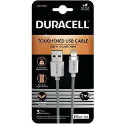 Duracell USB7022W USB-A to Lightning Cable 2m White 5056304399956