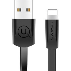 Usams US-SJ199 Flat USB-A to Lightning Cable 10W 1.2m Black SJ199IP01
