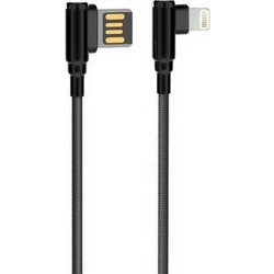 Ldnio LC421 Angle 90° Braided USB-A to Lightning Cable 1m Grey LC421