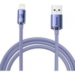 Baseus Crystal Shine Braided USB-A to Lightning Cable 20W 2m Purple CAJY000105